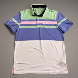 Ralph Lauren RLX Pro Fit Polo Shirt Men's Size Large Colorblock Wicking Golf